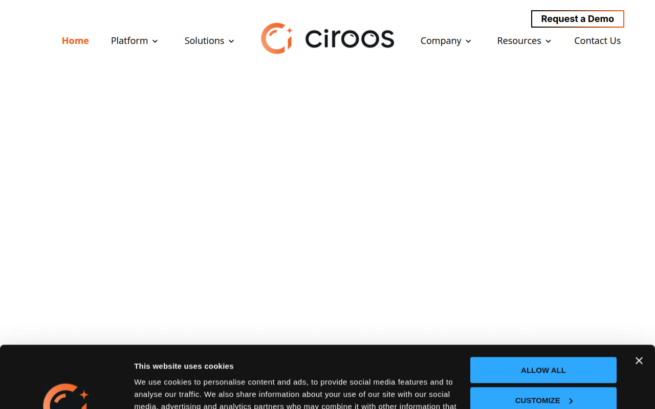 Ciroos product interface