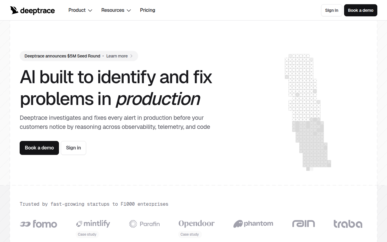Deeptrace product interface