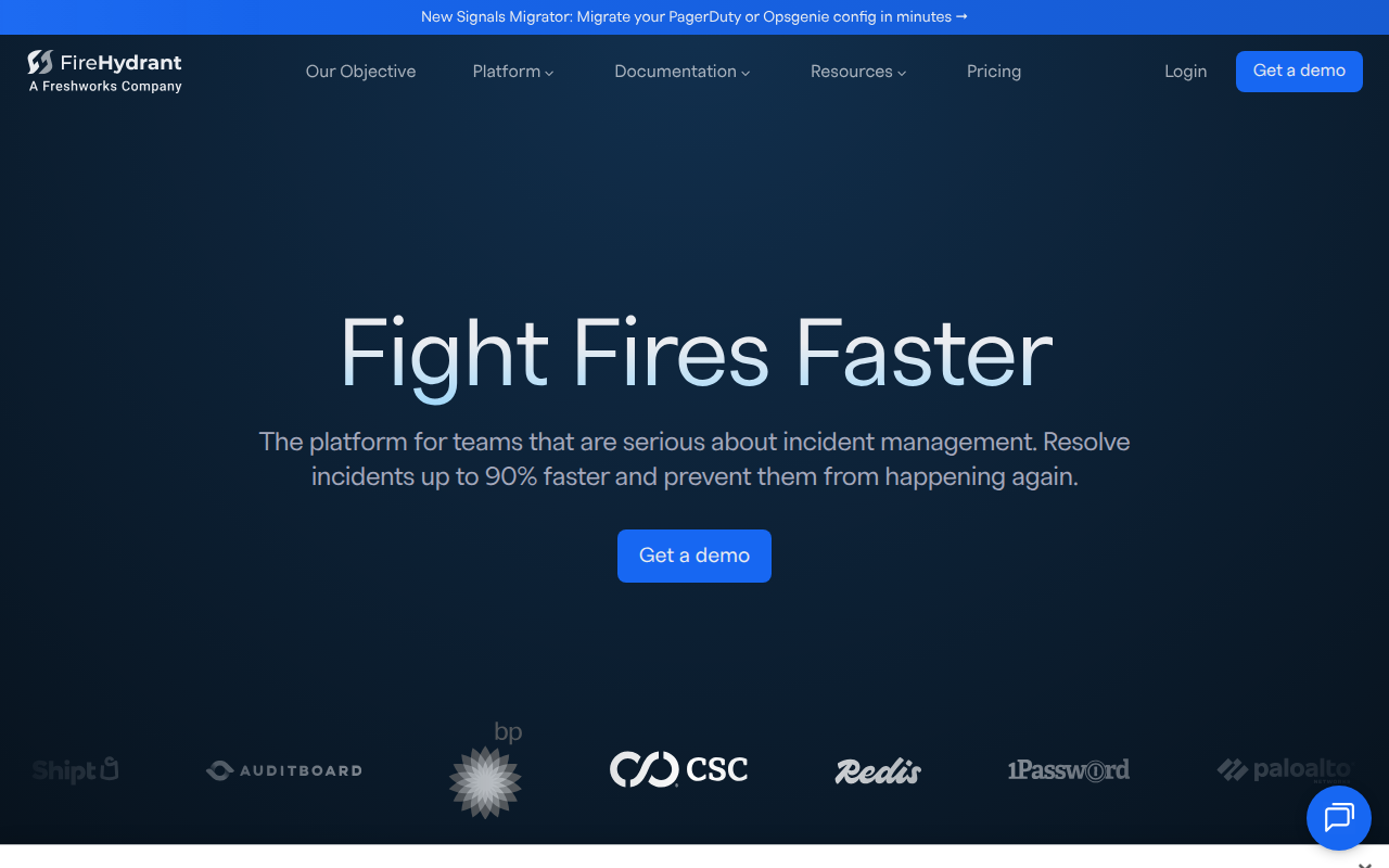 FireHydrant product interface