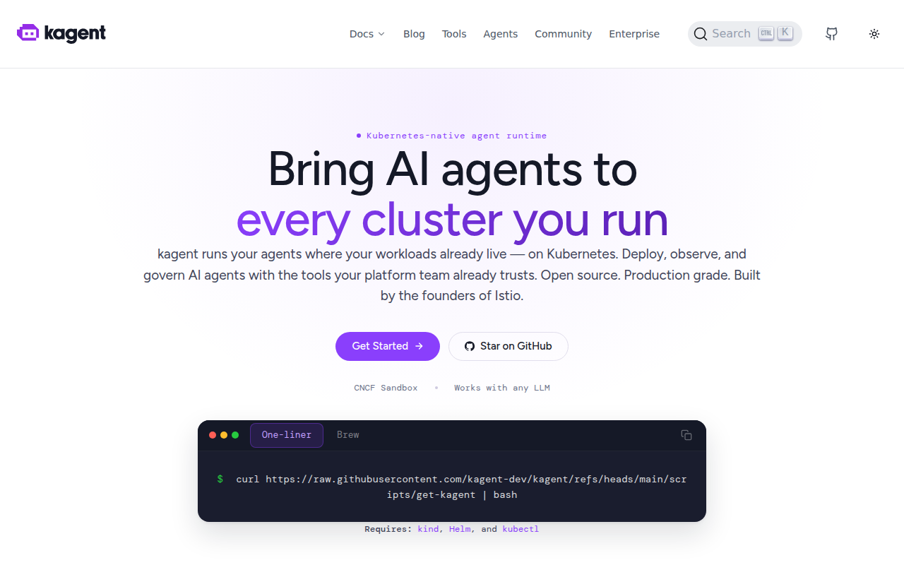 Kagent product interface