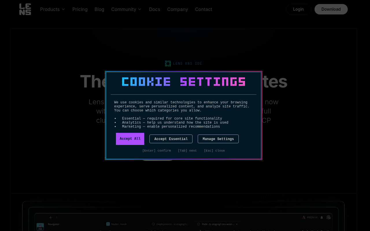 Lens K8s IDE product interface