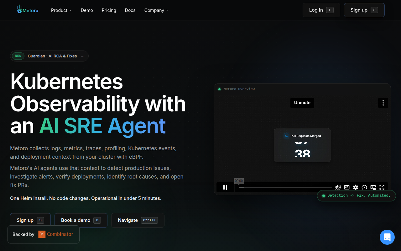 Metoro product interface