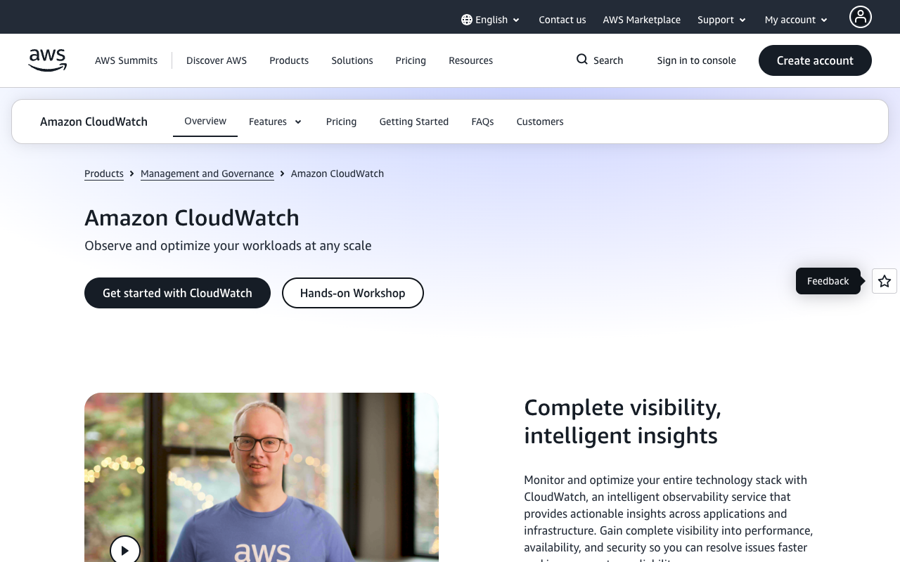 AWS CloudWatch observability interface