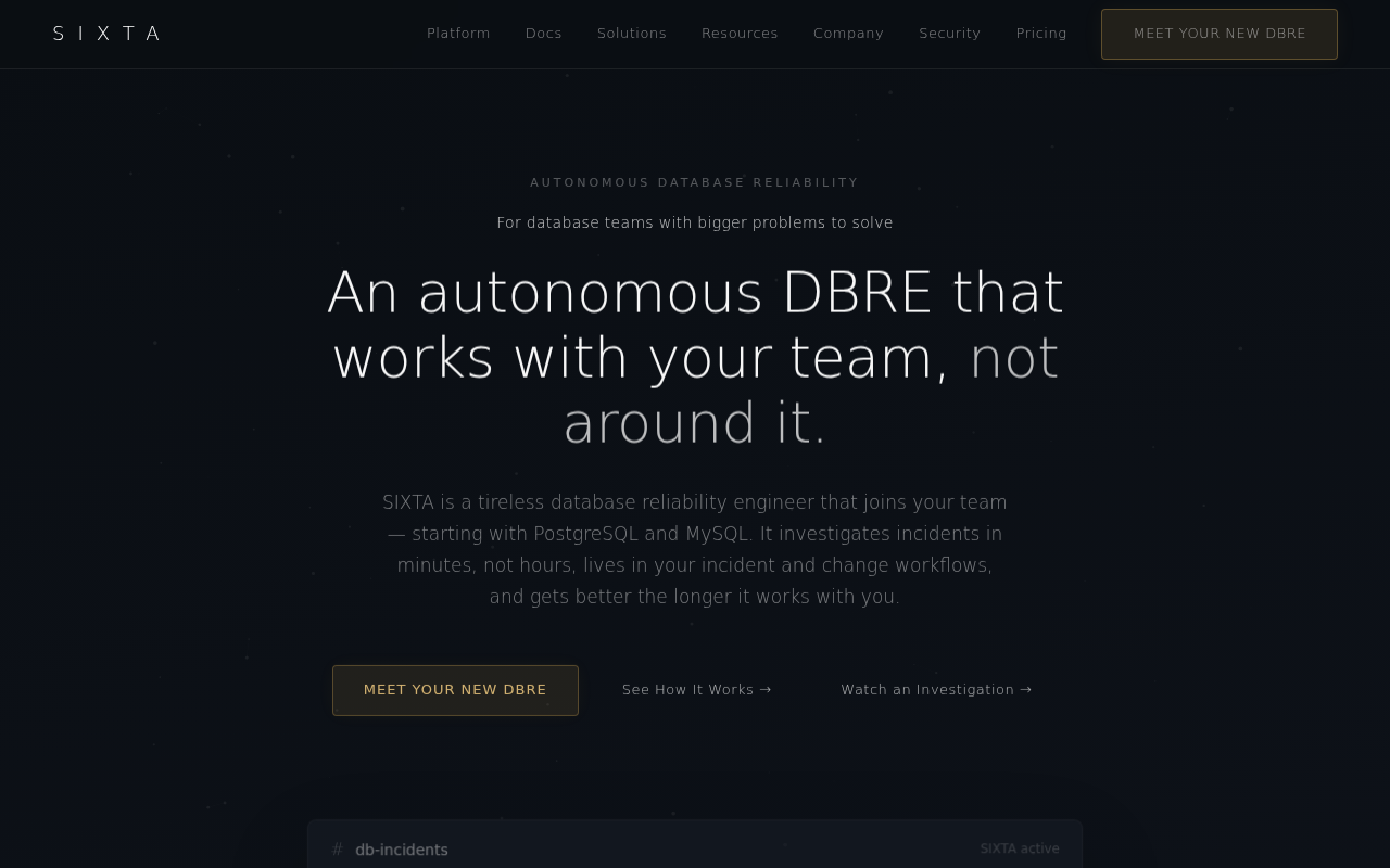 SIXTA product interface