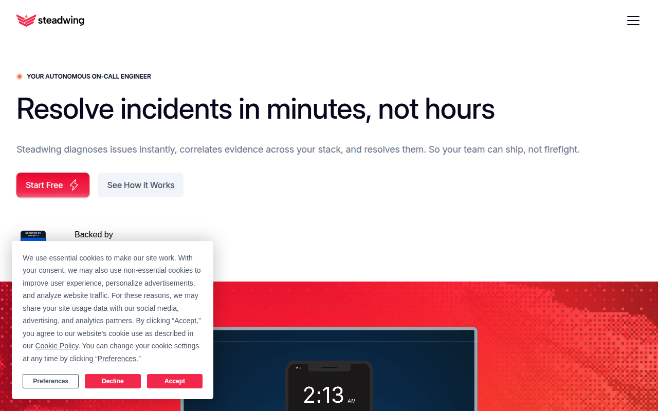 Steadwing product interface