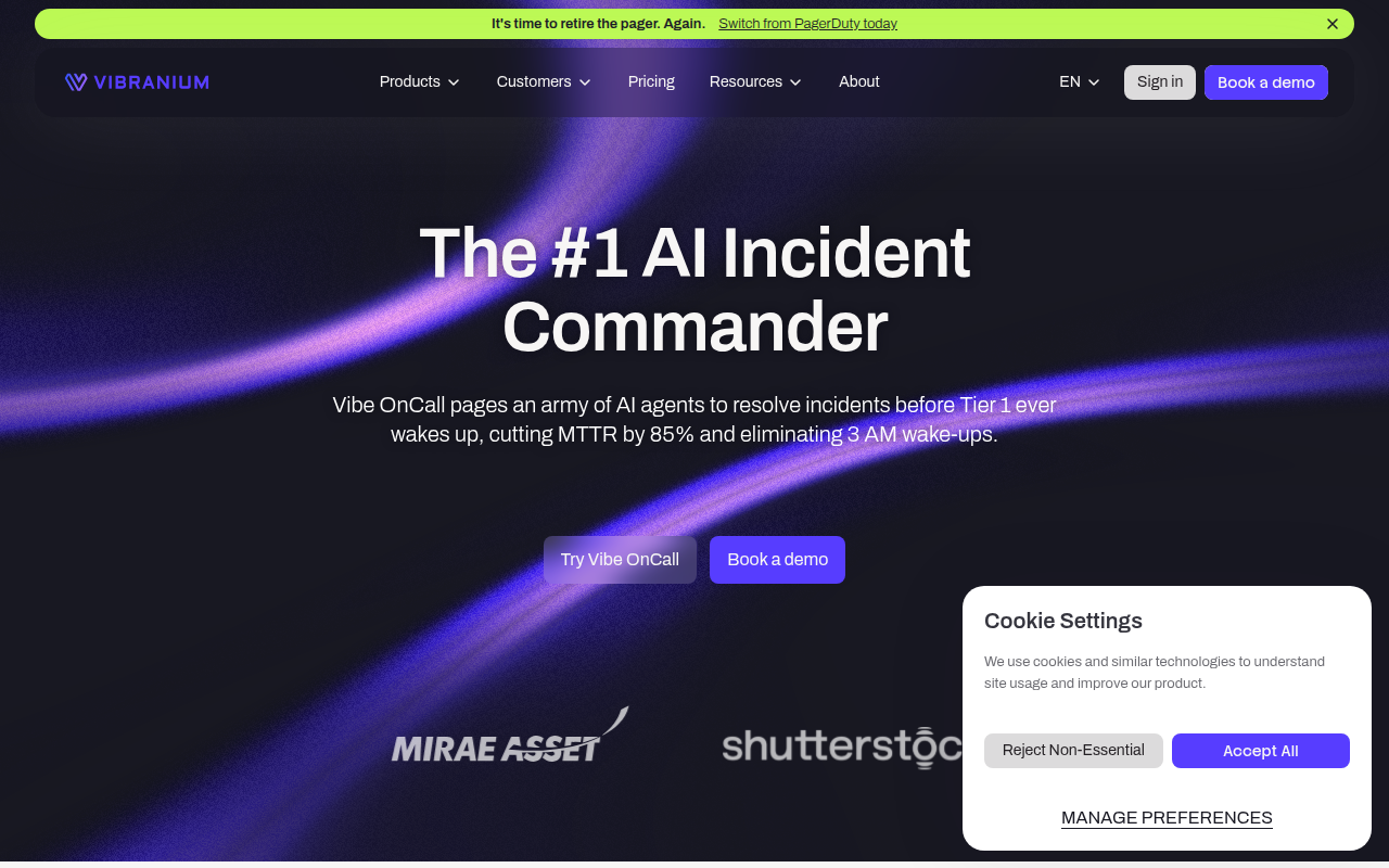 Vibranium Labs product interface