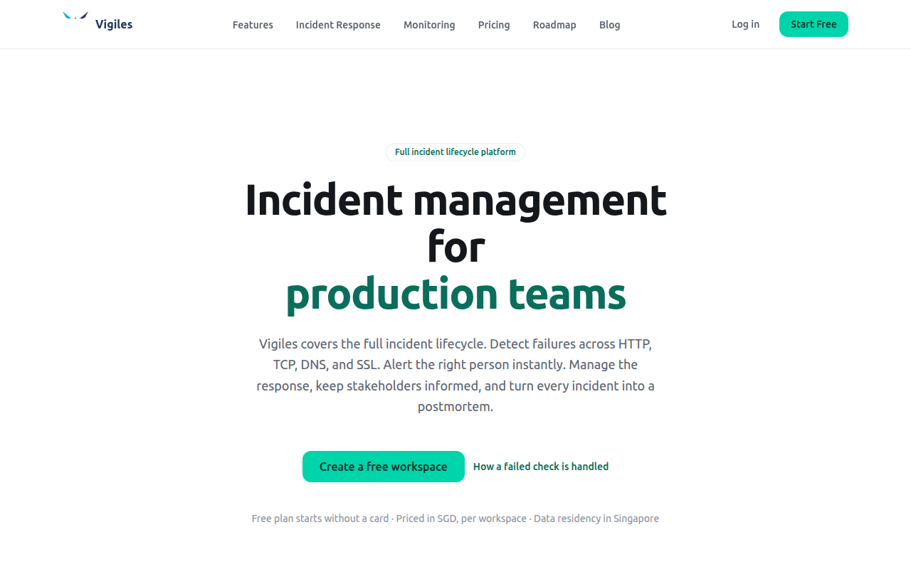 Vigiles product interface