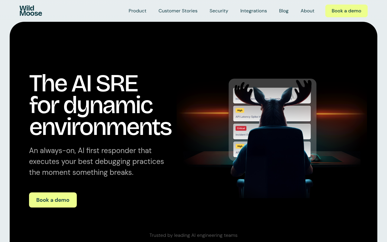 Wild Moose product interface